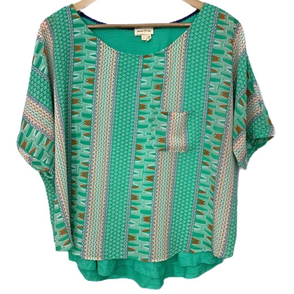 Anthropologie "Meadow Rue" Multicolor Layered ZANE Top